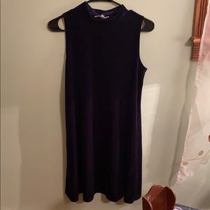 A knee length blue dress